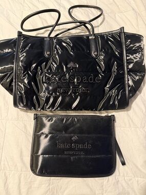 Kate Spade New York Ella Puffy Extra Large Tote with matching wristlet